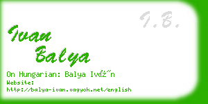 ivan balya business card